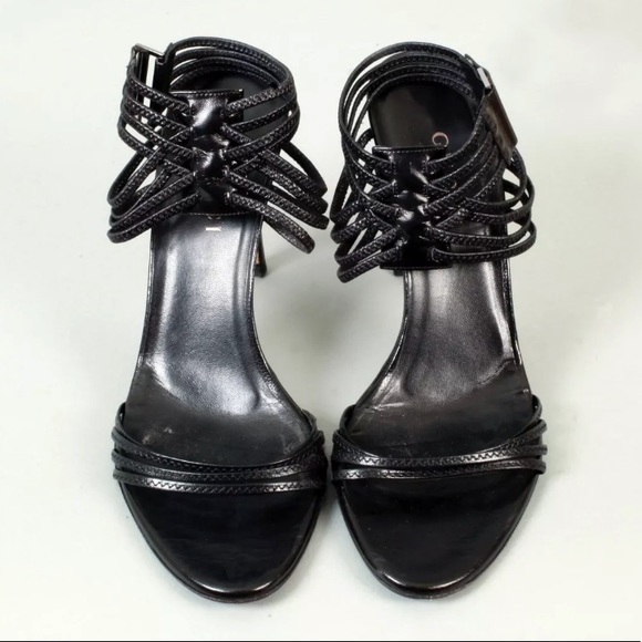 GUCCI Gladiator High Heels Bondage Strappy Leather - Picture 4 of 8